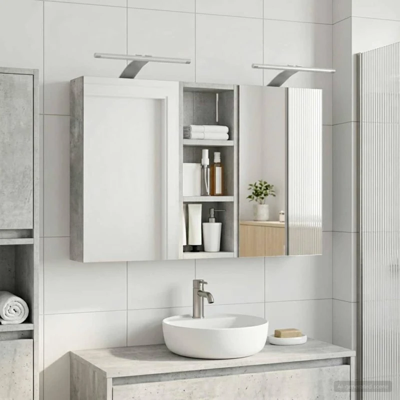 vidaXL Badeværelsesskabsæt 3 pc 80 x 10,5 x 50 cm Konstrueret træ