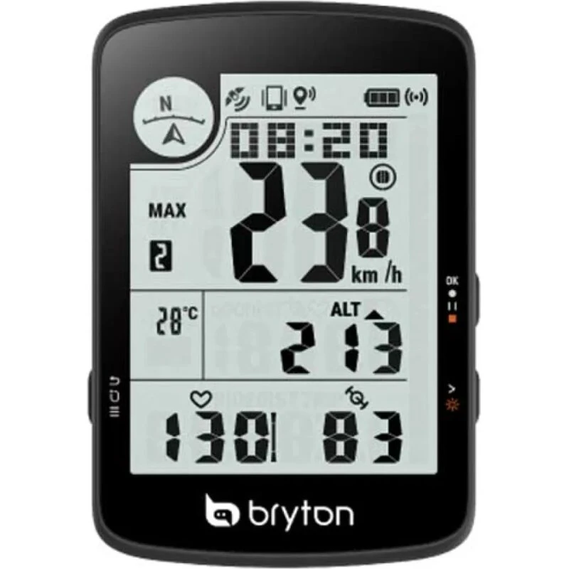 Bryton Rider 17E GPS cykelcomputer, sort