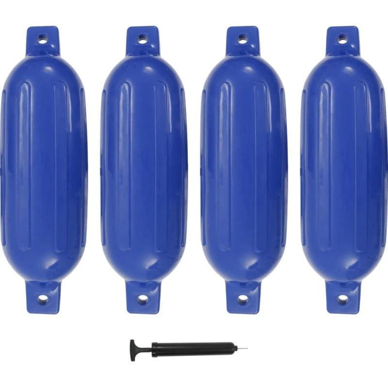 vidaXL bådfendere 4 stk. 58,5x16,5 cm PVC blå