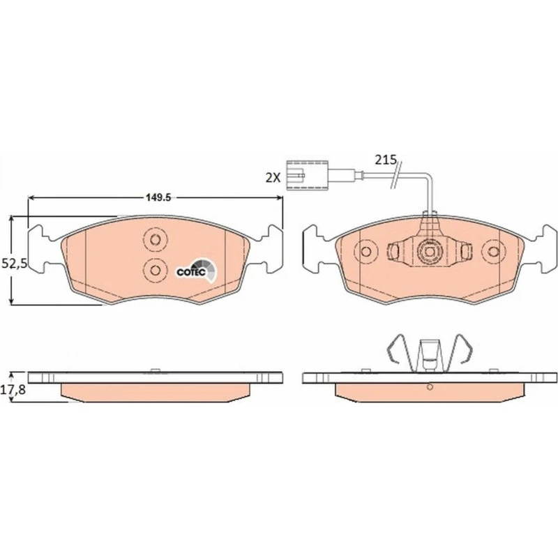 TRW Bremseklodser GDB1900 for FIAT 500, Punto, Grande Punto