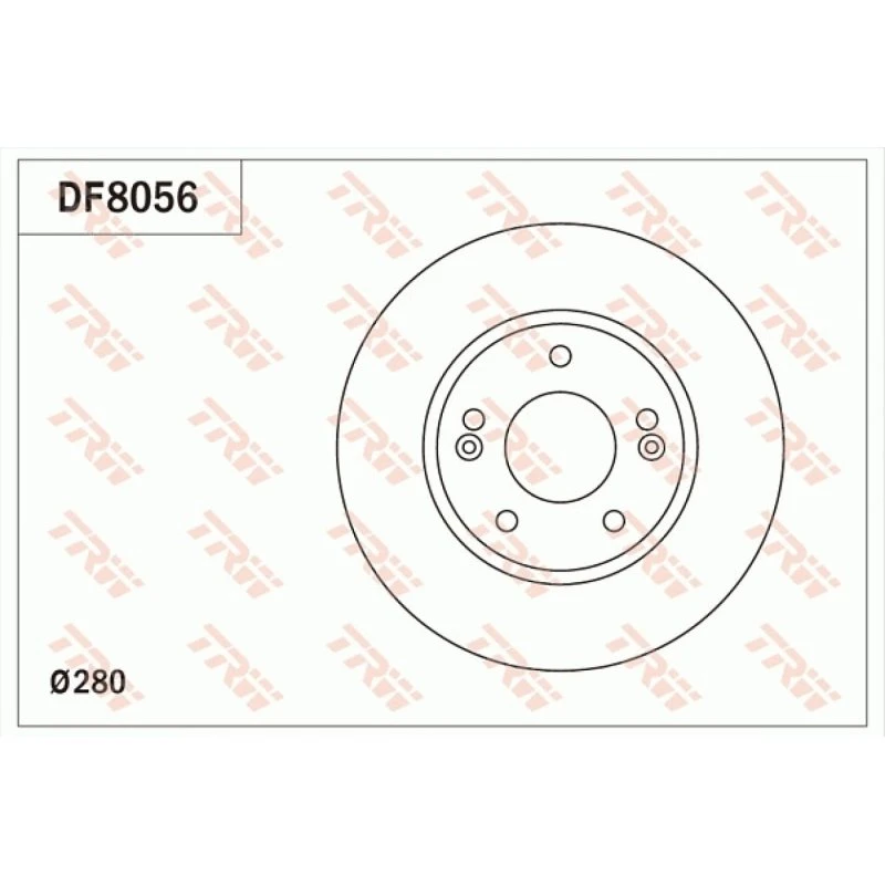 TRW Bremseskive DF8056 for Hyundai KIA (517124V000)