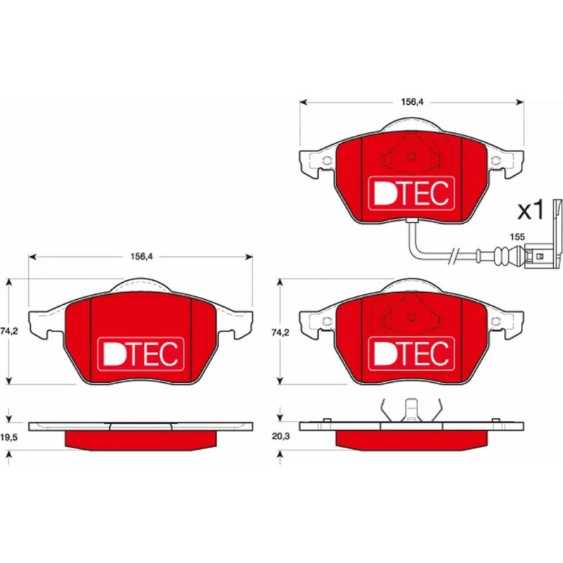 TRW Bremseklodser GDB1403DTE for VW, Audi, Skoda