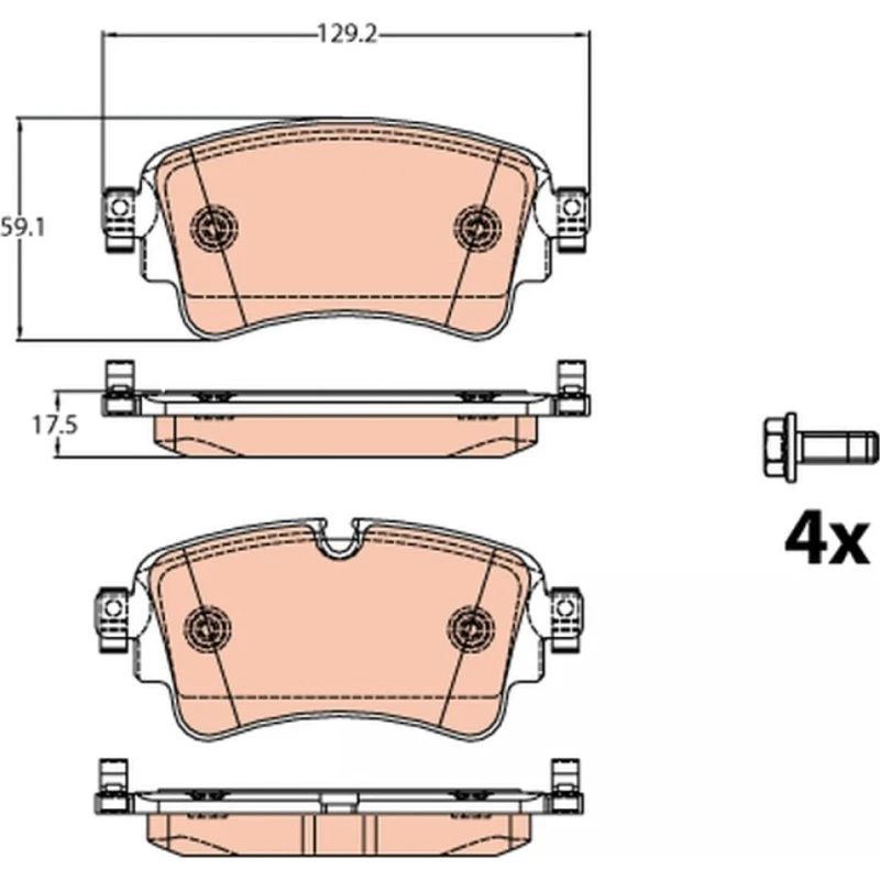 TRW GDB2132 Bremseklodser til Audi og VW