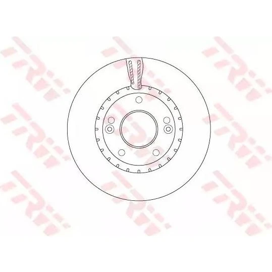 TRW Bremseskive DF6628 for Hyundai/Kia, ventileret, sort, 280 mm