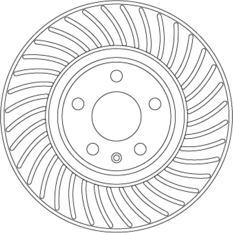TRW Bremseskive DF6950S, 318 mm, ventileret, sort