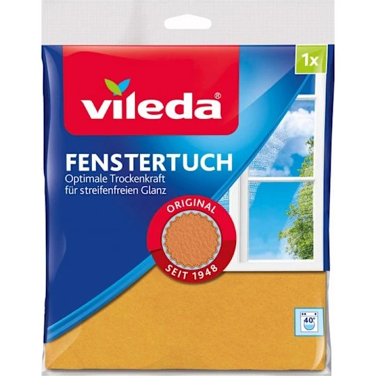 Vileda Vinduespudser 006296 +30% Mikrofiber, 18 x 20 cm, Orange