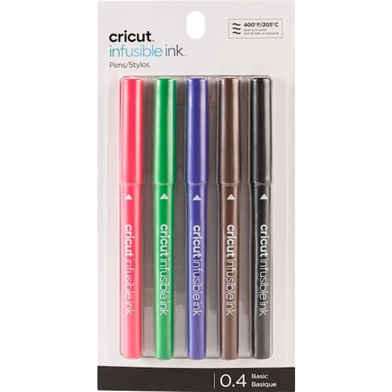 Cricut Infusible Ink Fiberspidspen Sort Blå Brun Grøn Rød (5 stk)