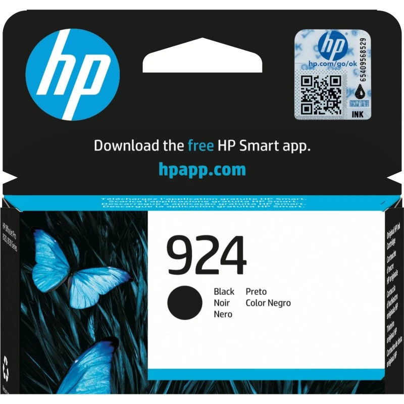 HP 924 Sort Blækpatron, 500 sider