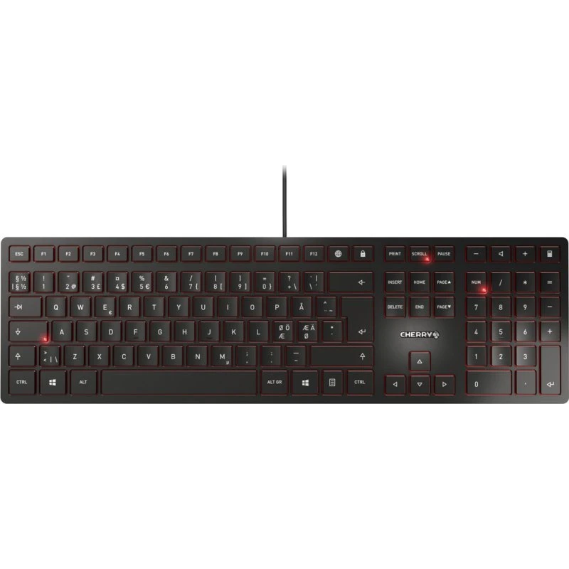 Cherry KC 6000 Slim Tastatur, Sort, Pan Nordisk