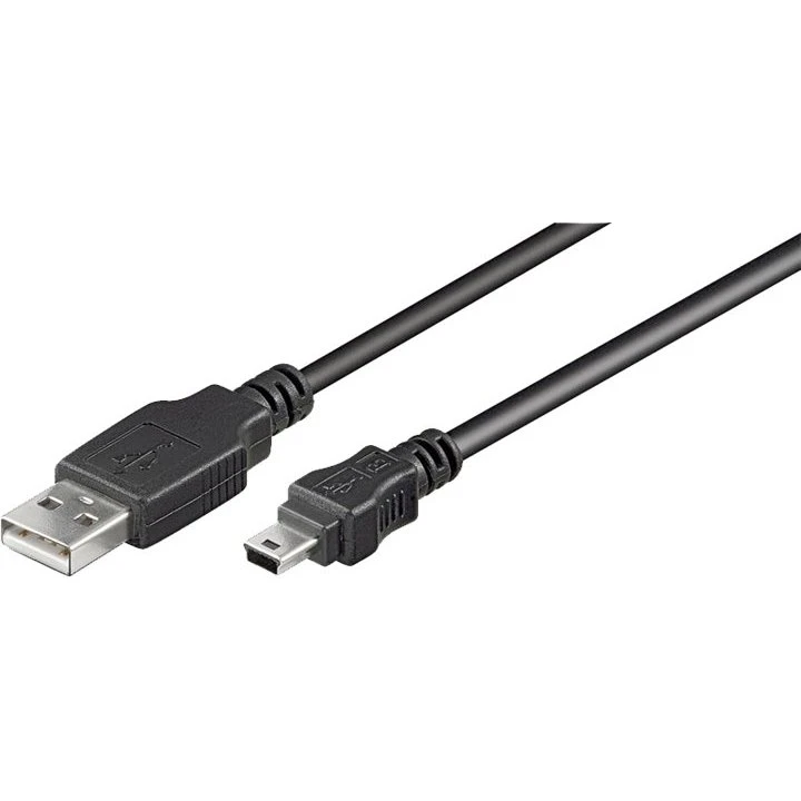goobay USB 2.0 USB-A til USB Mini-B 1m Sort