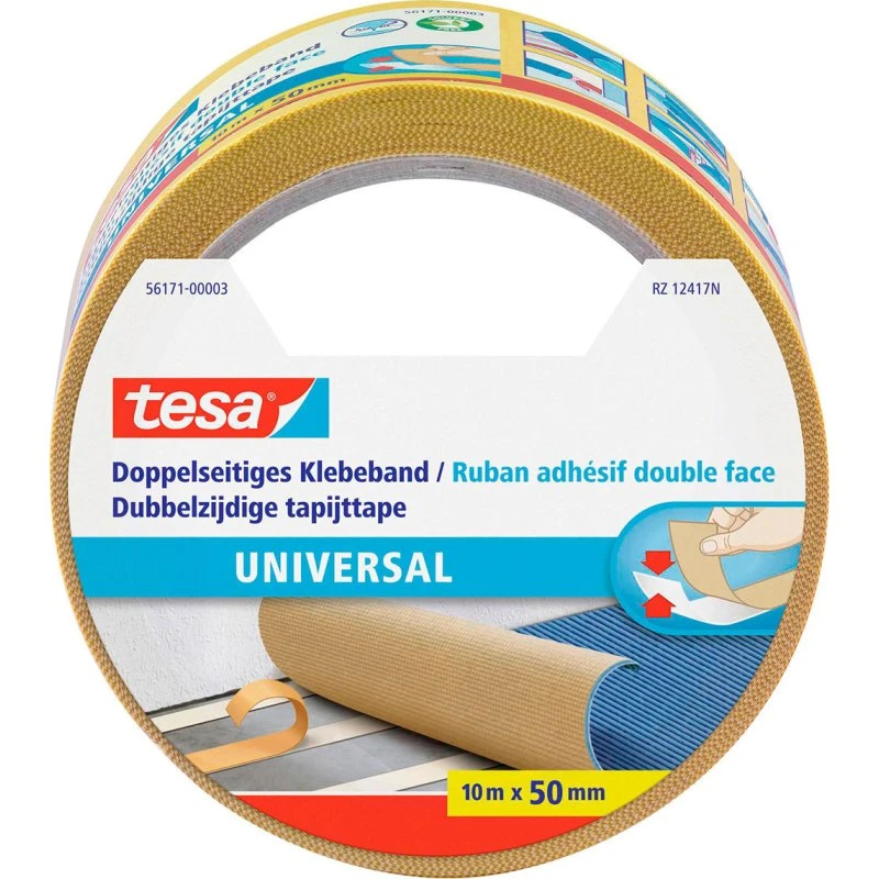 Tesa Dobbeltklæbende tape 50mm, 10 m