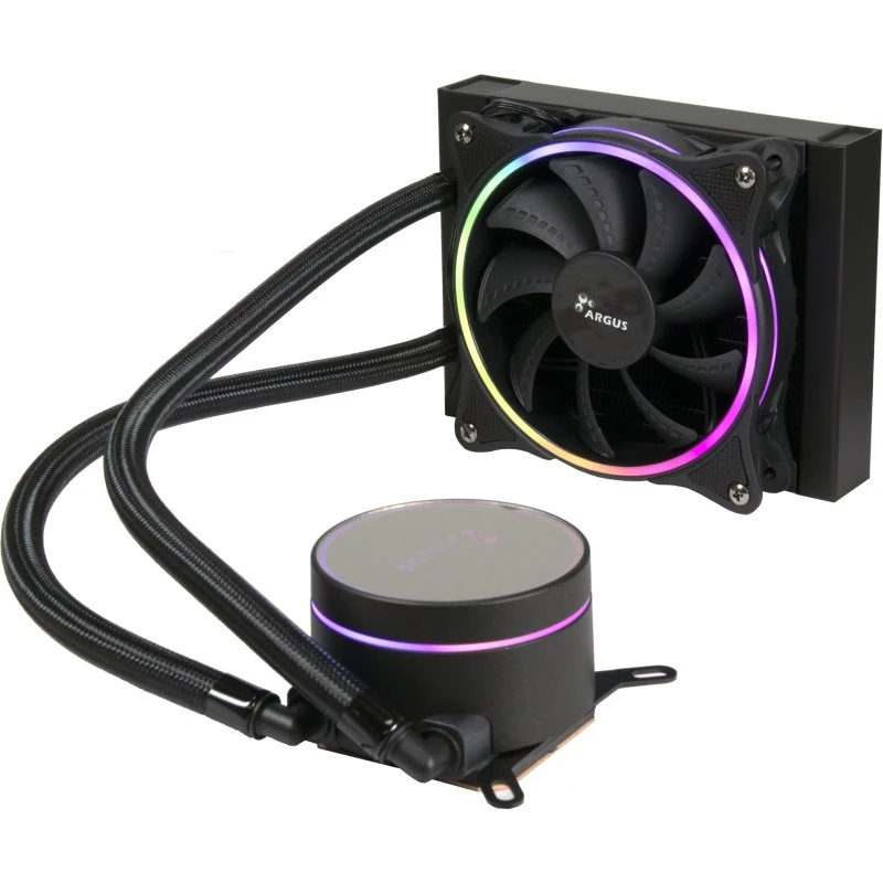 Inter-Tech LC-120 RGB 120 mm ARGB Vandkøler, Sort