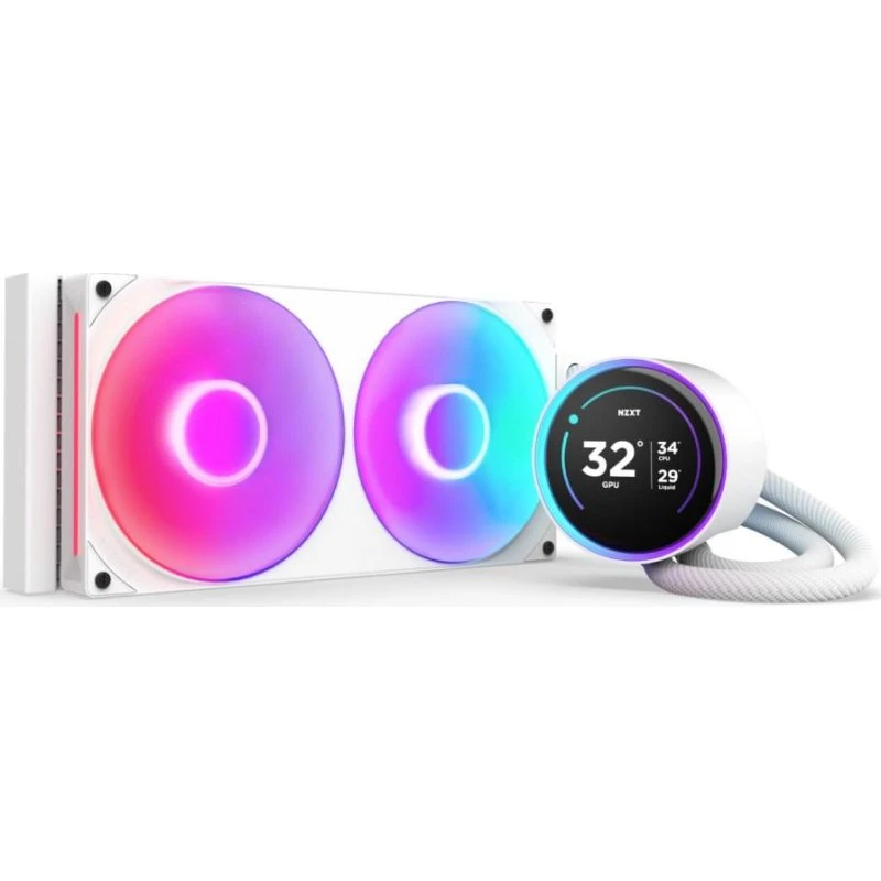 NZXT Kraken Elite 280 RGB Hvid CPU-Vandkøling med LCD-skærm