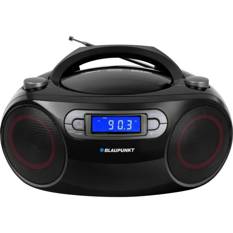 Blaupunkt BB18BK Boombox, Sort (FM/CD/MP3/USB/AUX)