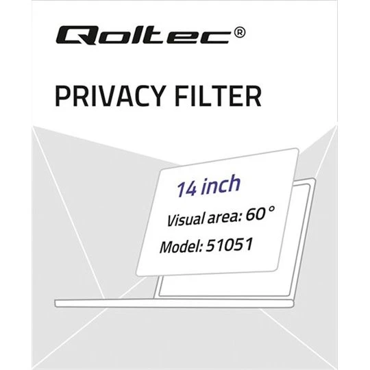 Qoltec 51051 14" Notebook Privacy-Filter