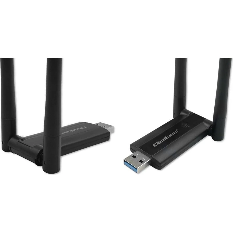 Qoltec Netværksadapter USB 3.0 Wi-Fi 5, sort