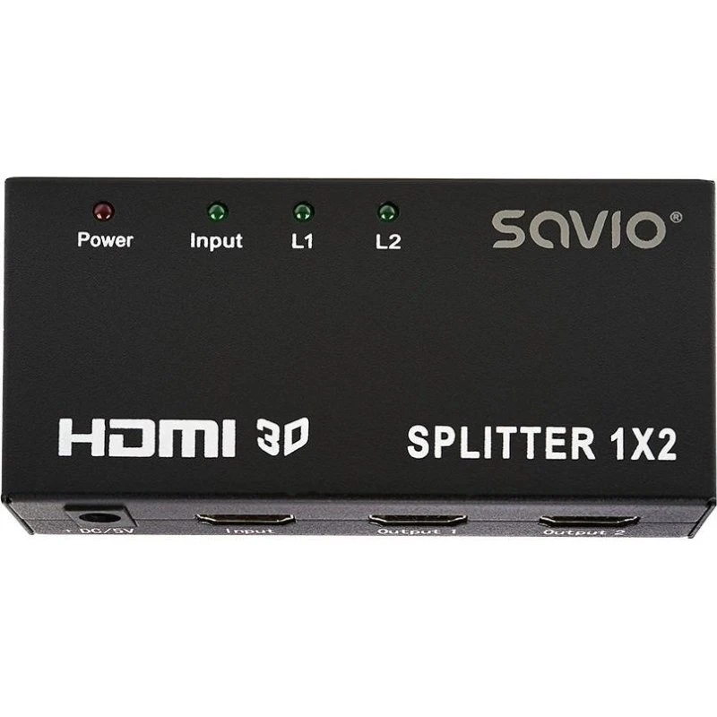Savio CL-42 HDMI Splitter 1x2, Fuld HD, Metal