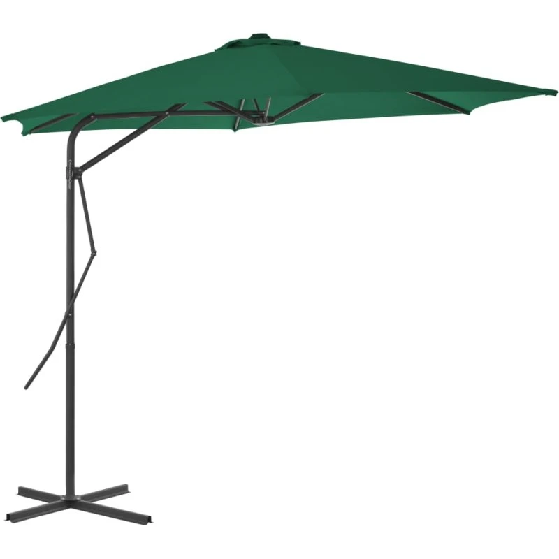vidaXL Parasol 300 cm Stålstang Grøn