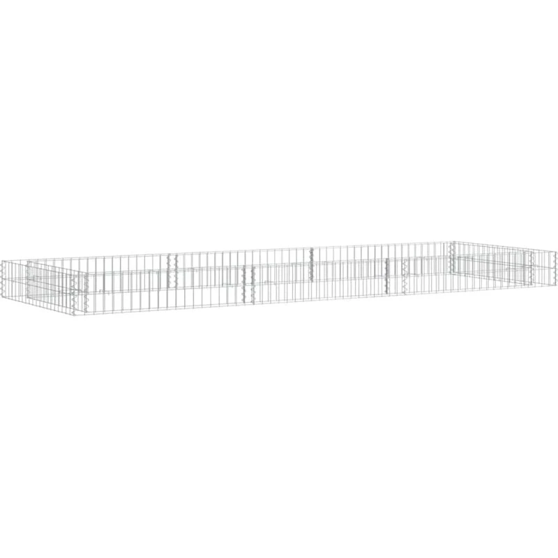 vidaXL Gabion-Højbed 300x100x20 cm galvaniseret stål