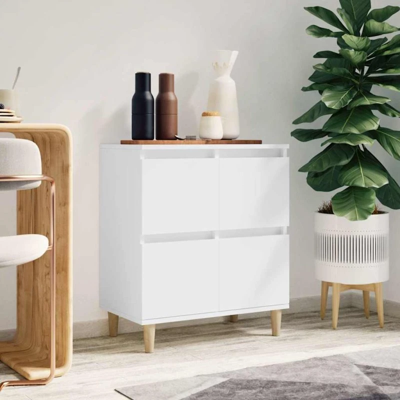 vidaXL Skænk 60x35x70 cm konstrueret træ hvid