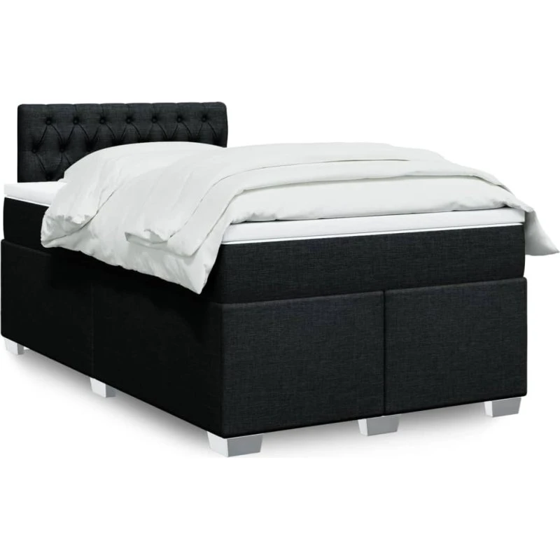 vidaXL Kontinentalseng 120x190 cm med Pocketfjedermadras, Sort