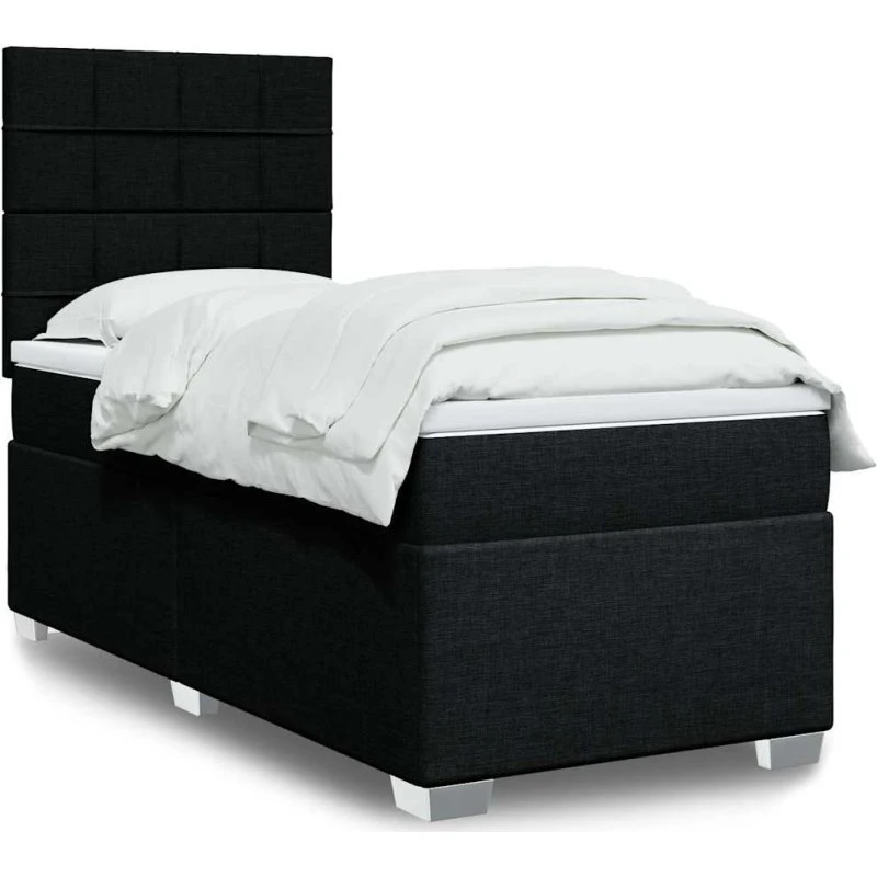 vidaXL Kontinentalseng med Madras 90x190 cm, Sort