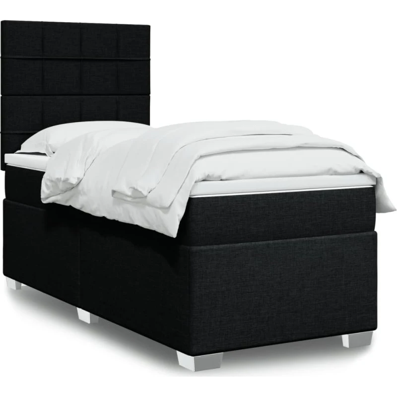 vidaXL Kontinentalseng med Madras 90x190 cm Sort