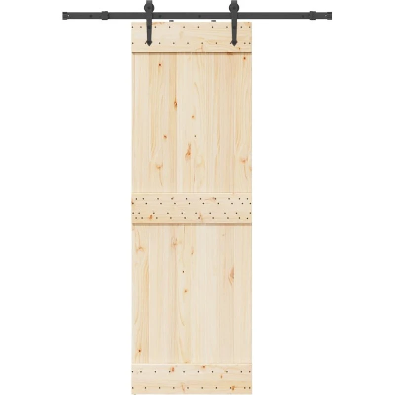 vidaXL skinnesæt til skydedør 152,5 cm, stål sort