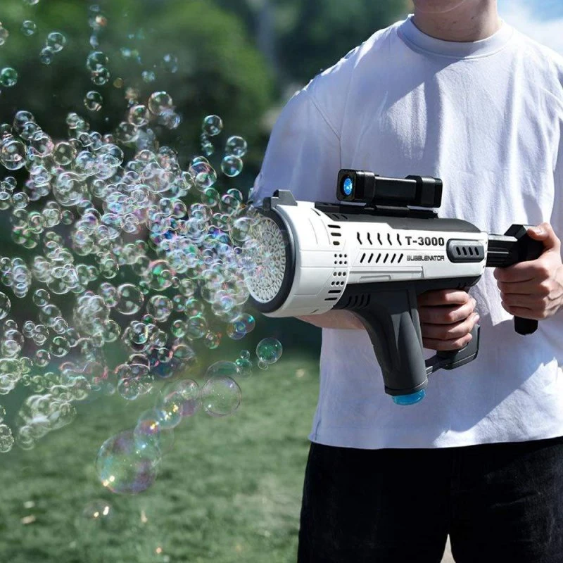 BubbleNator T-3000 USB-genopladelig boblemaskine med 57 brønde
