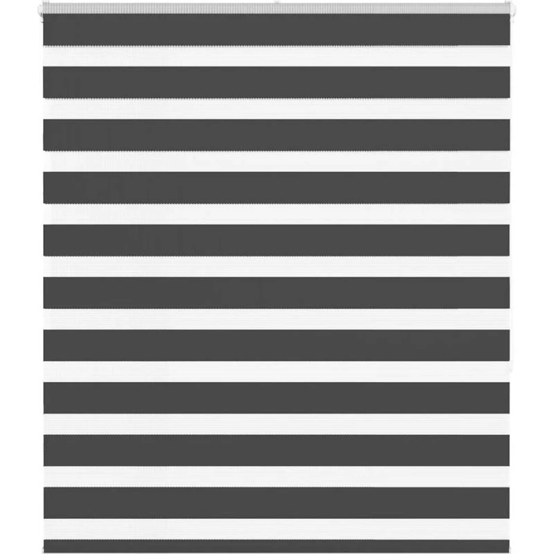 vidaXL Zebragardin Sort 130x150 cm, 100% Polyester