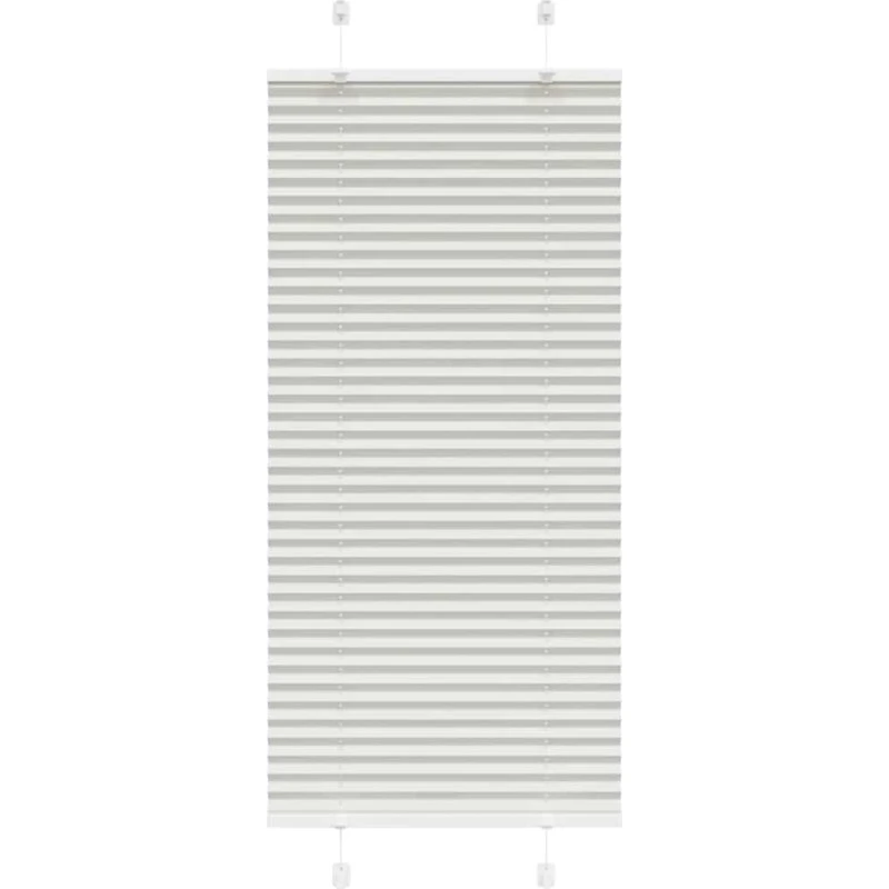 vidaXL Plisségardin Lysegrå 55x100 cm, 100% Polyester