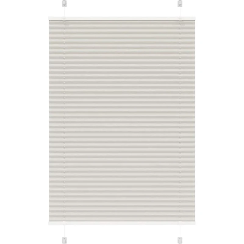 vidaXL Plisségardin Lysegrå 95x100 cm, 100% Polyester