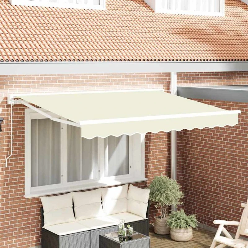 vidaXL Markiseramme Creme 300x200 cm med PU-belægning
