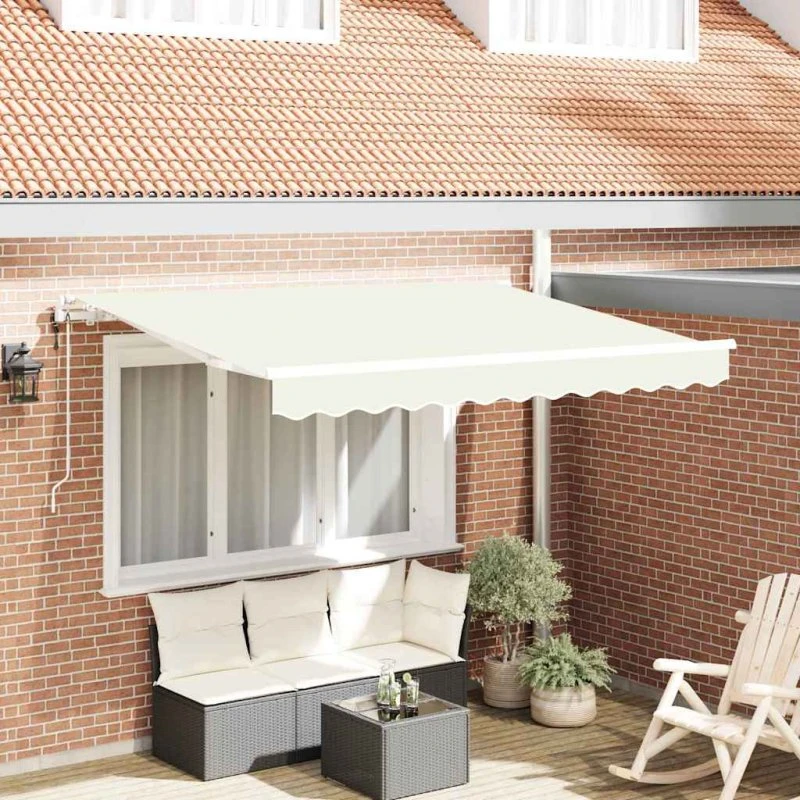 vidaXL Utrækkelig Markise Creme 300 x 200 cm