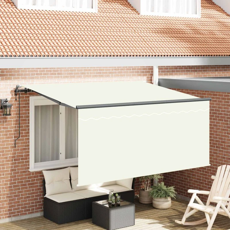 vidaXL Utrækkelig Markise Creme 300 x 200 cm
