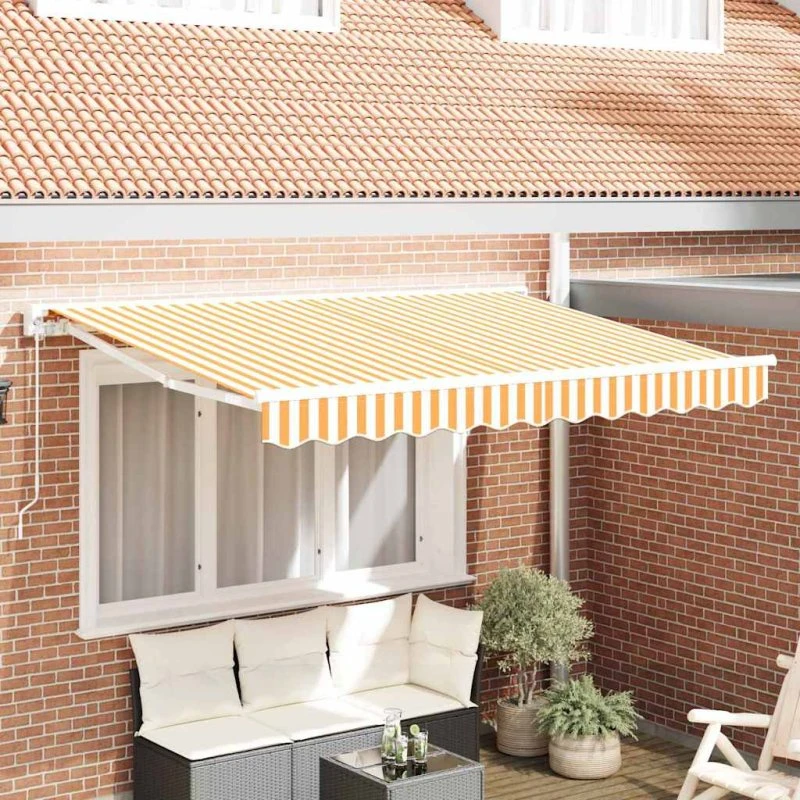 vidaXL Markiseramme Gul og Hvid 300 x 200 cm