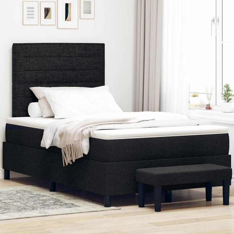 Mölnlycke Box Spring Seng Med Madras Sort 120 x 190 cm