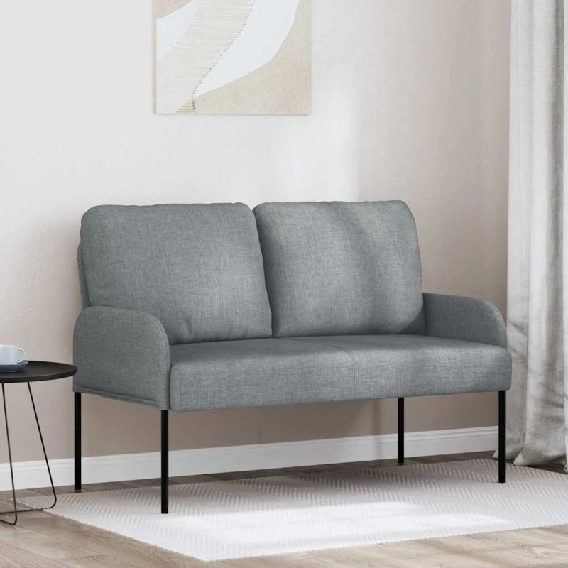 vidaXL Sofa med pude 110 cm Lysegrå Krydsfinér