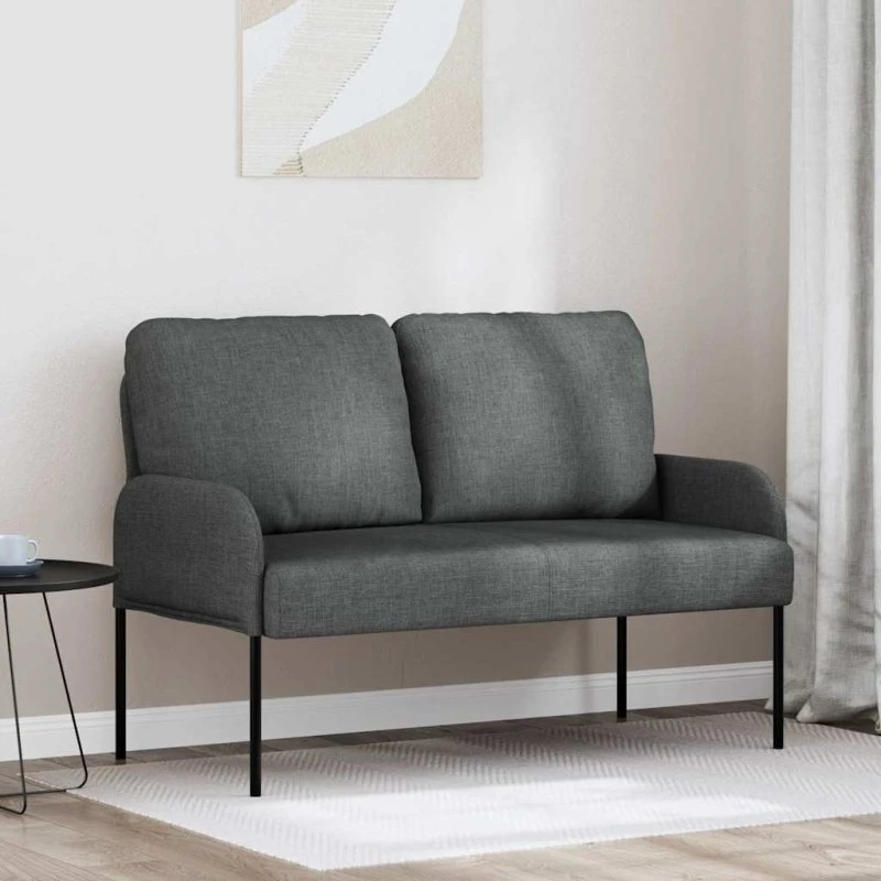 vidaXL Sofa med pude 110 cm Mørkegrå Krydsfinér