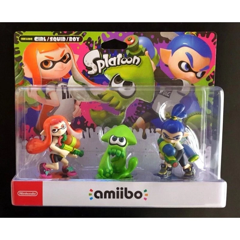 Nintendo Amiibo Splatoon Inkling Girl & Squid Boy Triple Pack