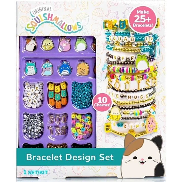 Squishmallows Armbåndsdesign Sæt – 25+ Smukke Armbånd med Perler og Charms