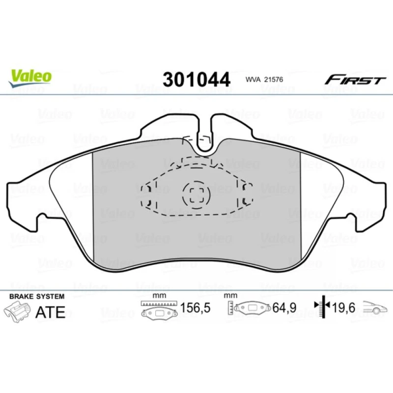 VALEO Bremseklodser 301044 til VW og Mercedes-Benz