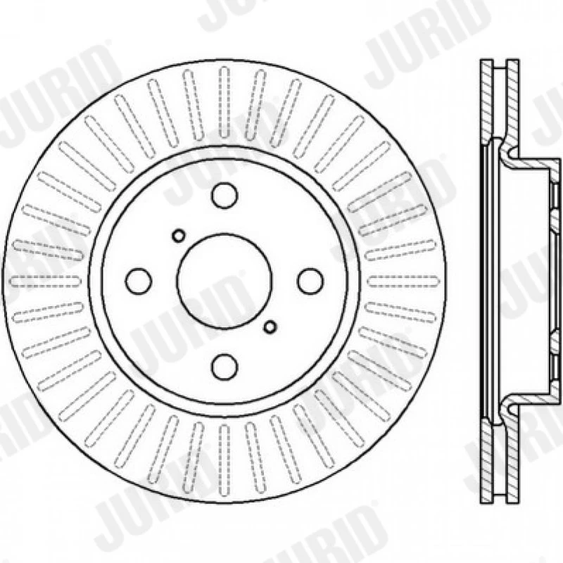 JURID Bremseskive 562421JC for Toyota Yaris & DAIHATSU Charade