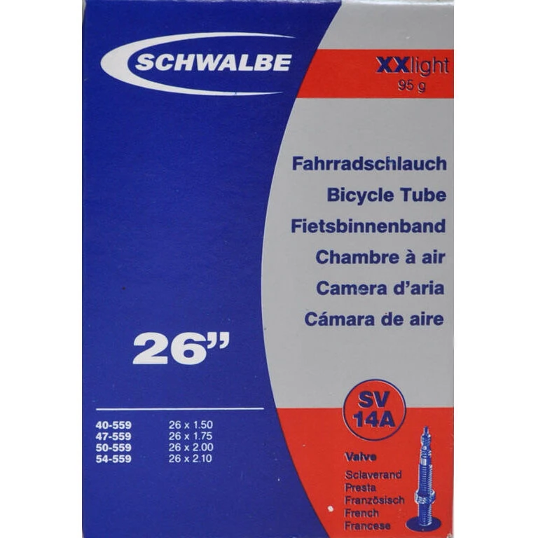 Schwalbe X-Light slange 26x1.00–2.35 med Presta 40–60 mm