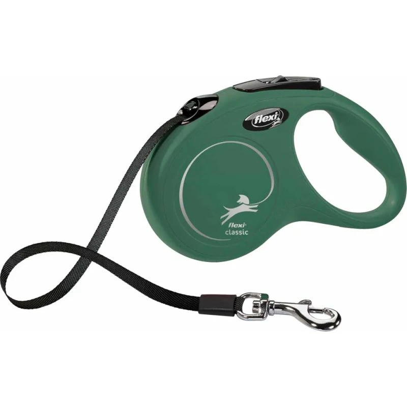Flexi Koppel New Classic S 5m Olive - Op til 15 kg