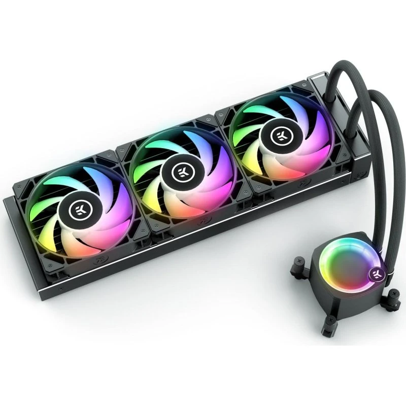 EK Water Blocks EKNucleus AIO CR360 Lux DRGB 360 mm Sort