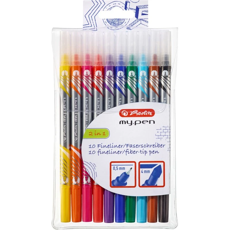 Herlitz my.pen 10 farver 0,5+4mm