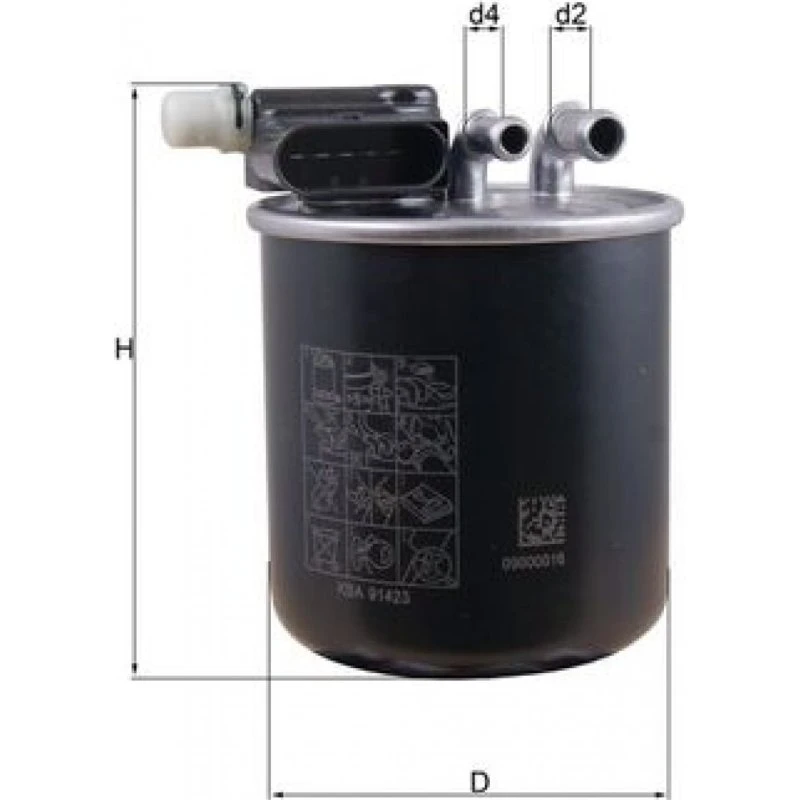 MAHLE Brændstoffilter KL 948, A6420906552, til MERCEDES-BENZ & INFINITI