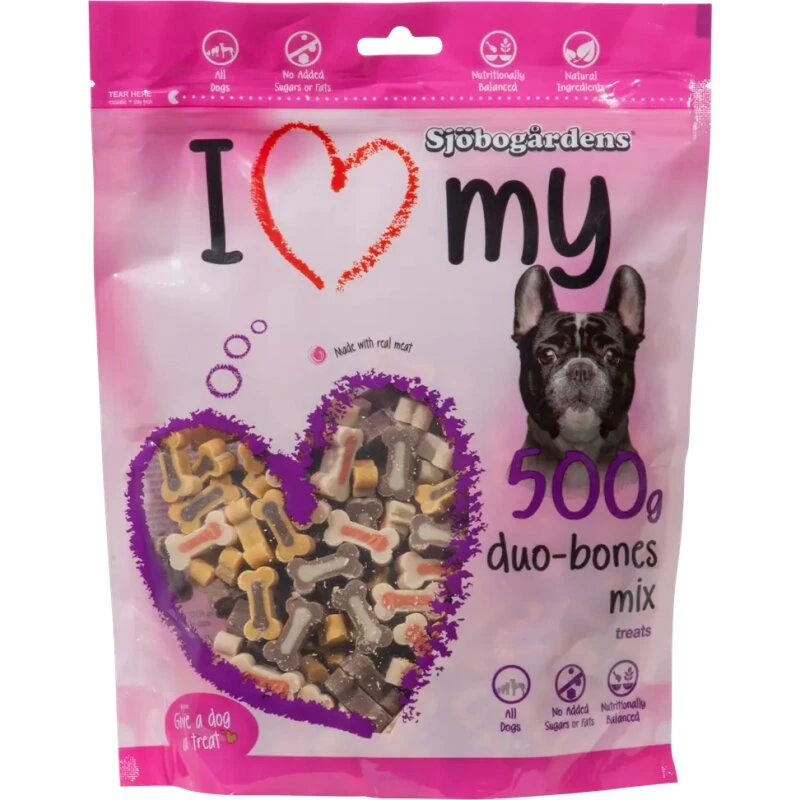 Duo Bones Mix godbidder m. okse & gris, 500 g