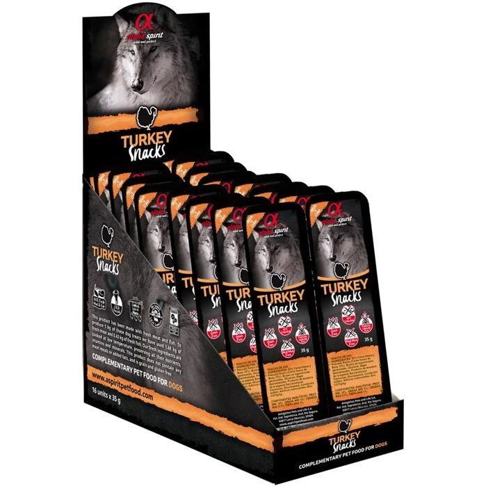 Alpha Spirit Kornfri Semi-Moist Godbidder KALKUN 16-pak